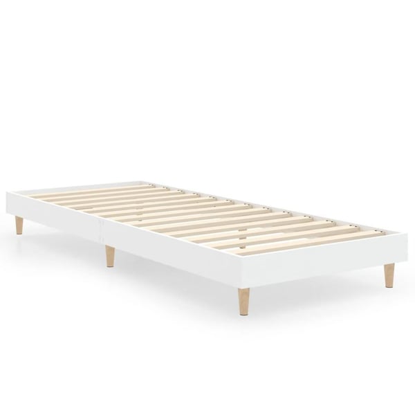 vidaXL sengeramme 75x190 cm konstrueret træ hvid