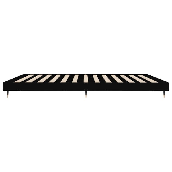 vidaXL Sengeramme svart 200x200 cm konstruert tre