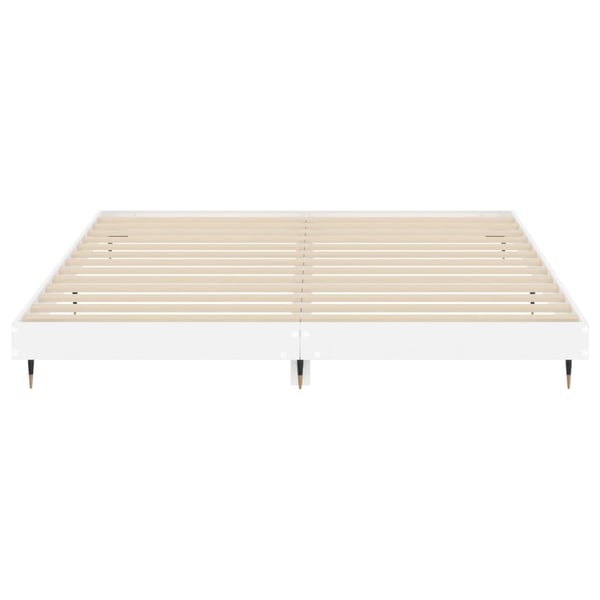 vidaXL Sengeramme høyglans hvit 120x200 cm konstruert tre