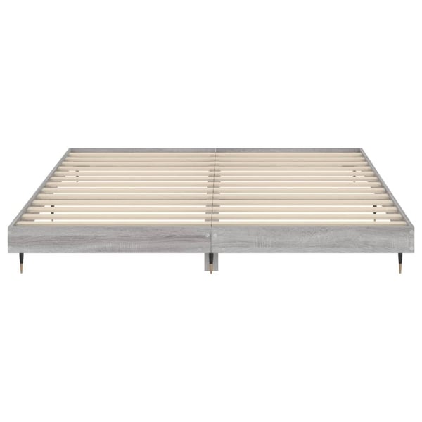 vidaXL Sengeramme grå sonoma 120x200 cm konstruert tre