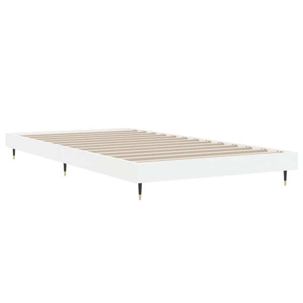 vidaXL Sengeramme hvit 90x200 cm konstruert tre