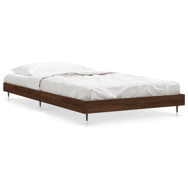 vidaXL Sengeramme brun eik 90x200 cm konstruert tre