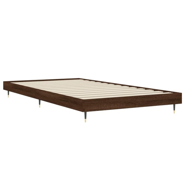 vidaXL Sengeramme brun eik 90x200 cm konstruert tre