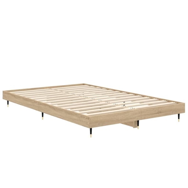 vidaXL sengeramme 120x190 cm uden madras konstrueret træ sonoma-eg