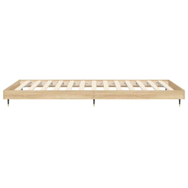 vidaXL Sengeramme sonoma eik 75x190 cm konstruert tre