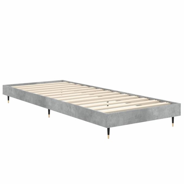vidaXL Sengeramme betonggrå 75x190 cm konstruert tre