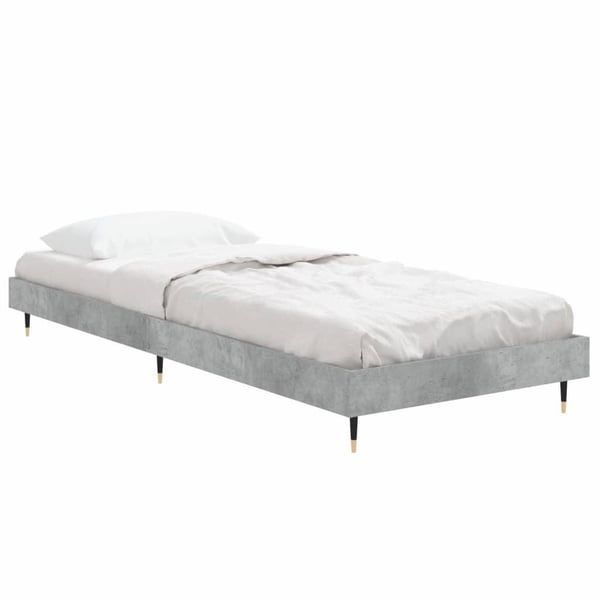 vidaXL Sengeramme betonggrå 75x190 cm konstruert tre