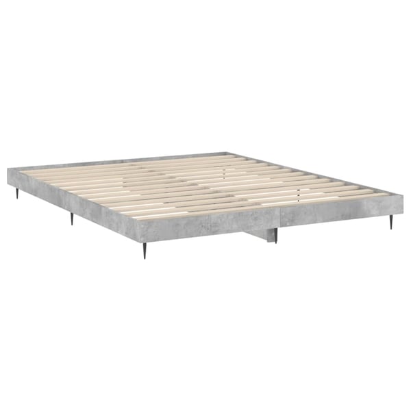 vidaXL Sengeramme betonggrå 120x200 cm konstruert tre