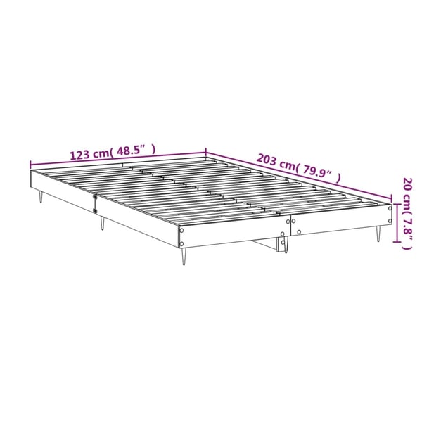 vidaXL Sengeramme høyglans hvit 120x200 cm konstruert tre