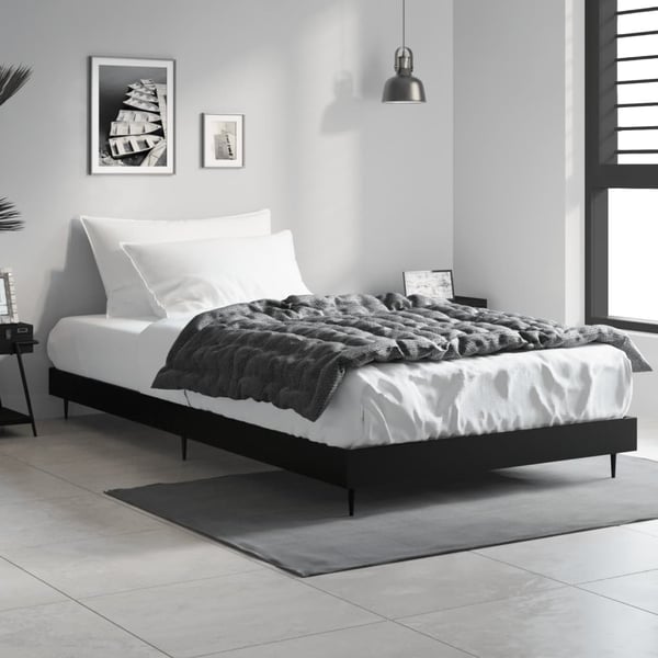 vidaXL Sengeramme svart 90x200 cm konstruert tre