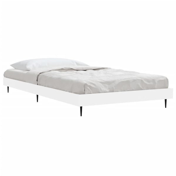 vidaXL Sengeramme hvit 90x200 cm konstruert tre