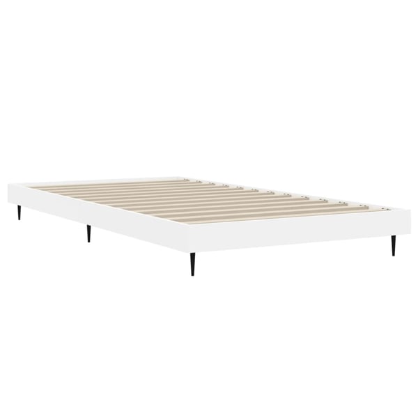vidaXL Sengeramme hvit 90x200 cm konstruert tre