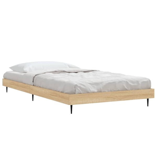 vidaXL Sengeramme sonoma eik 90x200 cm konstruert tre