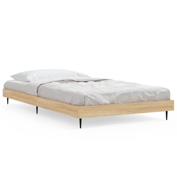 vidaXL Sengeramme sonoma eik 90x200 cm konstruert tre