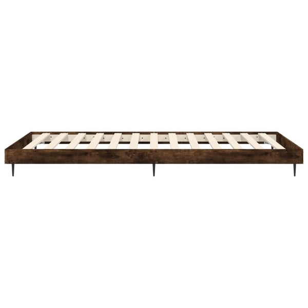 vidaXL Sengeramme røkt eik 90x200 cm konstruert tre