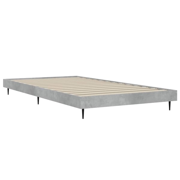vidaXL Sengeramme betonggrå 90x200 cm konstruert tre