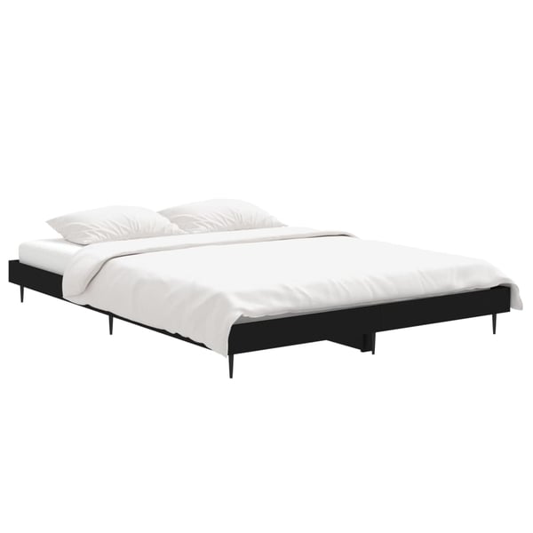 vidaXL Sengeramme svart 135x190 cm konstruert tre