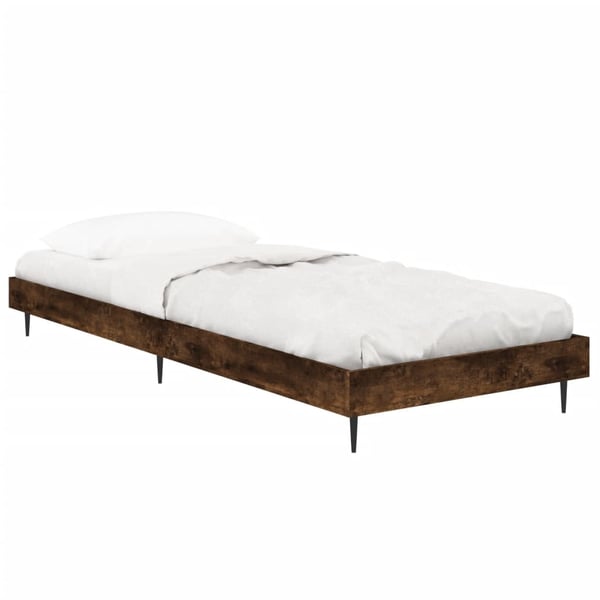 vidaXL Sengeramme røkt eik 75x190 cm konstruert tre