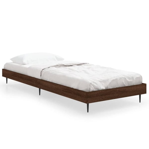 vidaXL Sengeramme brun eik 75x190 cm konstruert tre