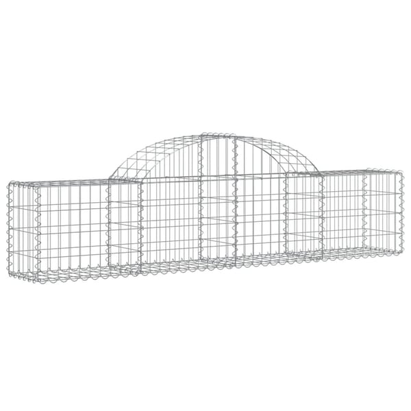 vidaXL Gabionkurver buede 8 stk 200x30x40/60 cm galvanisert jern