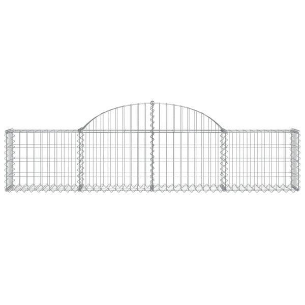 vidaXL Gabionkurver buede 8 stk 200x30x40/60 cm galvanisert jern