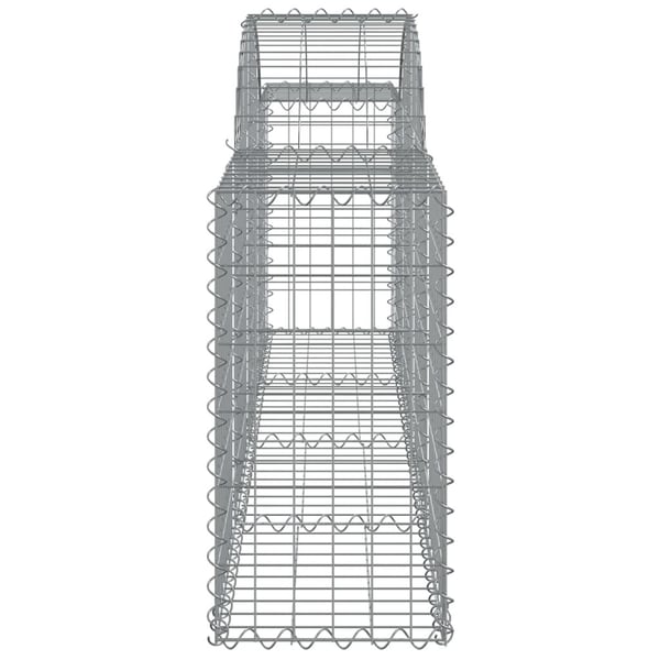vidaXL Gabionkurver buede 25 stk 200x30x60/80 cm galvanisert jern