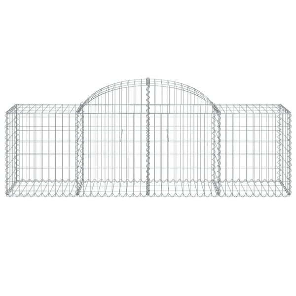 vidaXL Gabionkurver buede 5 stk 200x50x60/80 cm galvanisert jern