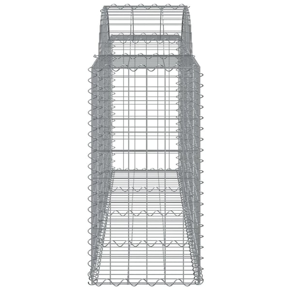vidaXL Gabionkurver buede 20 stk 200x50x80/100 cm galvanisert jern