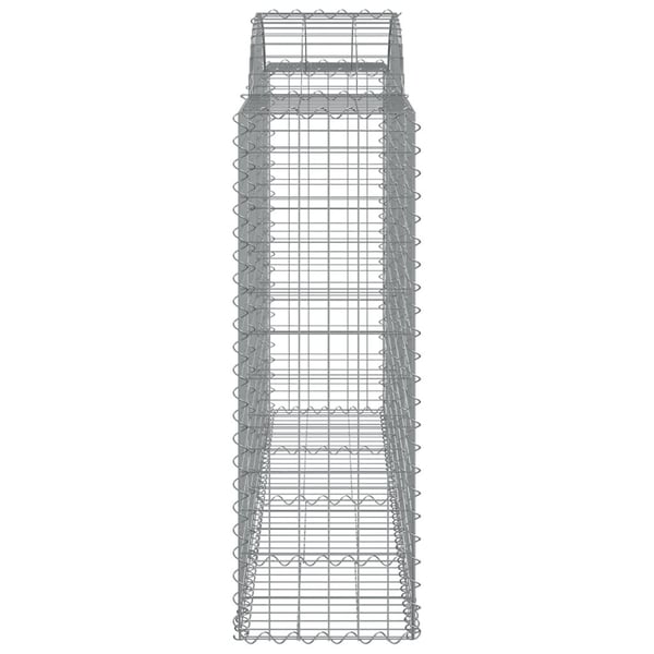 vidaXL Gabionkurver buede 12 stk 200x50x120/140 cm galvanisert jern