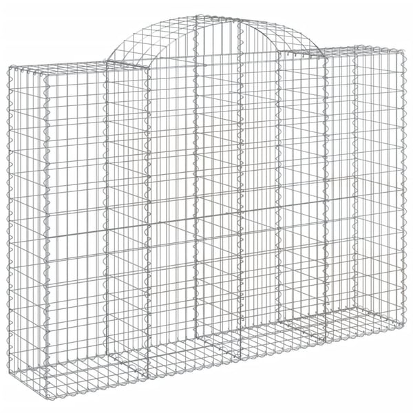 vidaXL Gabionkurver buede 6 stk 200x50x140/160 cm galvanisert jern