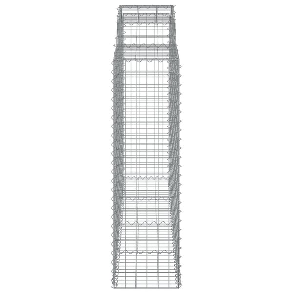 vidaXL Gabionkurver buede 6 stk 200x50x140/160 cm galvanisert jern