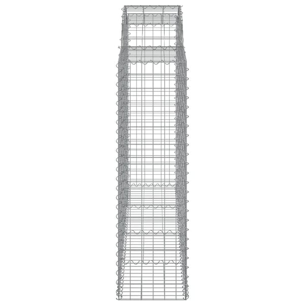 vidaXL Gabionkurver buede 11 stk 200x50x140/160 cm galvanisert jern