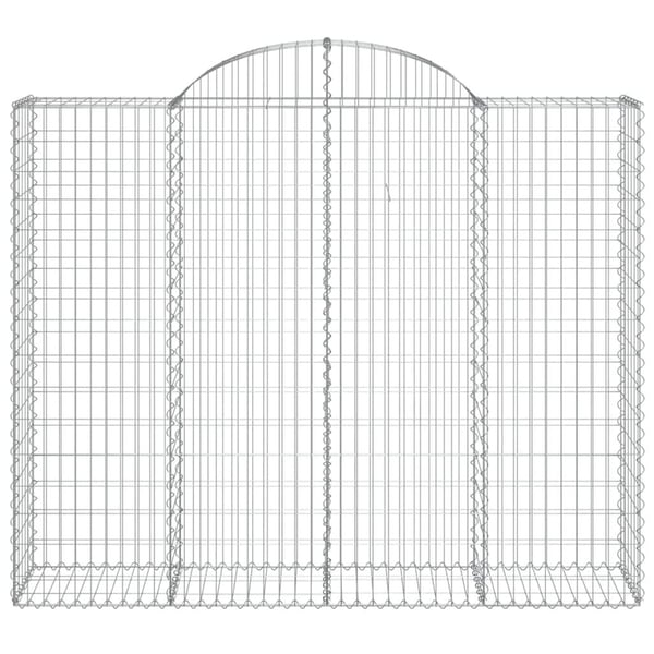 vidaXL Gabionkurver buede 5 stk 200x50x160/180 cm galvanisert jern