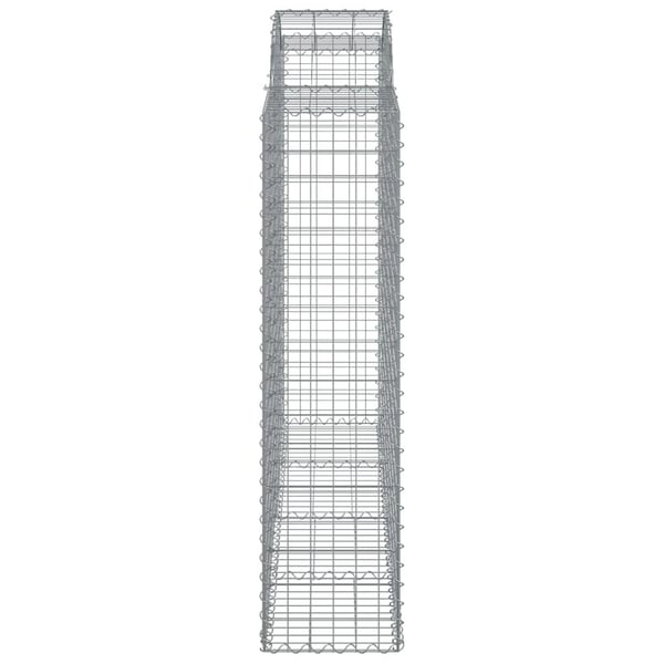 vidaXL Gabionkurver buede 8 stk 200x50x160/180 cm galvanisert jern