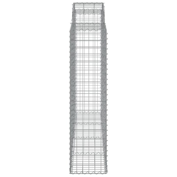 vidaXL Gabionkurver buede 18 stk 200x50x160/180 cm galvanisert jern