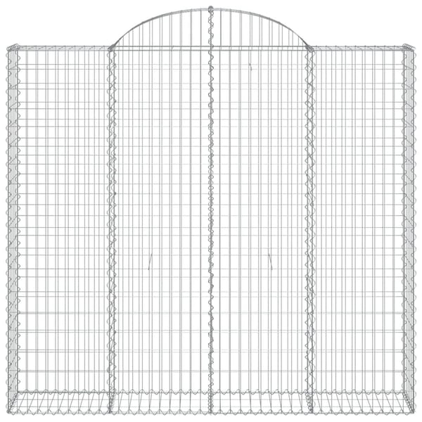 vidaXL Gabionkurver buede 7 stk 200x50x180/200 cm galvanisert jern