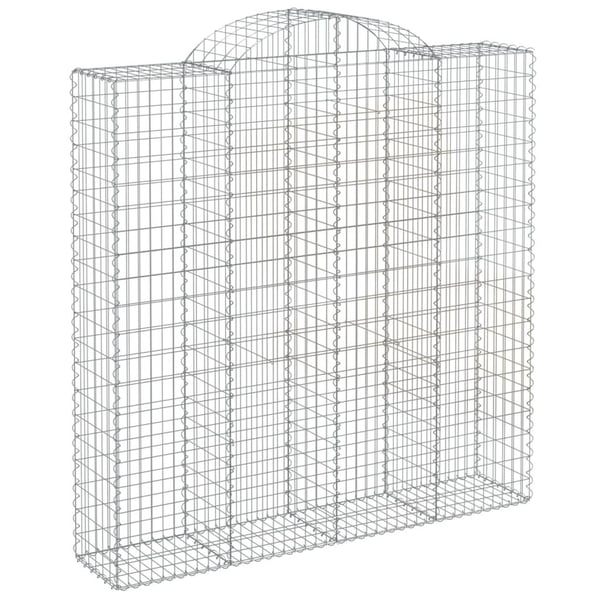 vidaXL Gabionkurver buede 6 stk 200x50x200/220 cm galvanisert jern
