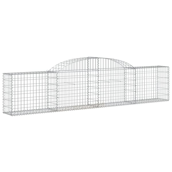 vidaXL Gabionkurver buede 5 stk 300x30x60/80 cm galvanisert jern