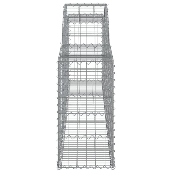 vidaXL Gabionkurver buede 17 stk 300x30x60/80 cm galvanisert jern