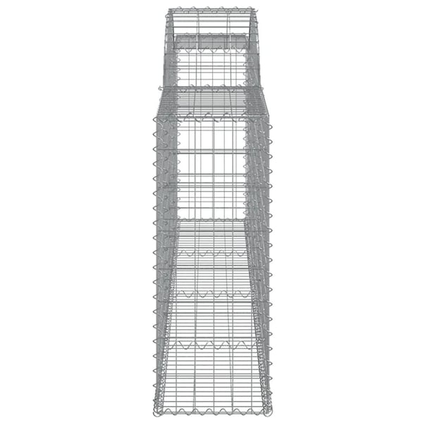vidaXL Gabionkurver buede 4 stk 300x30x80/100 cm galvanisert jern