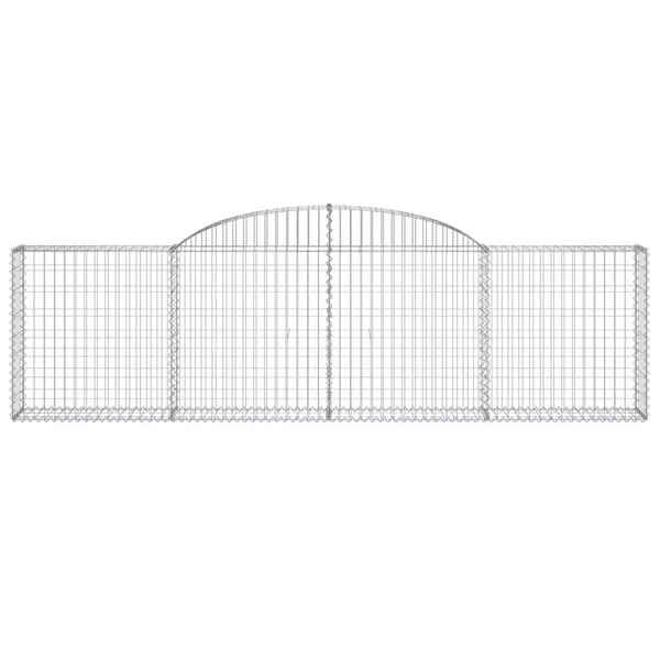 vidaXL Gabionkurver buede 7 stk 300x30x80/100 cm galvanisert jern