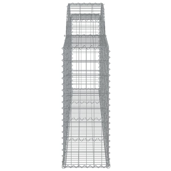 vidaXL buede gabionkurve 2 stk. 300x30x80/100 cm galvaniseret jern