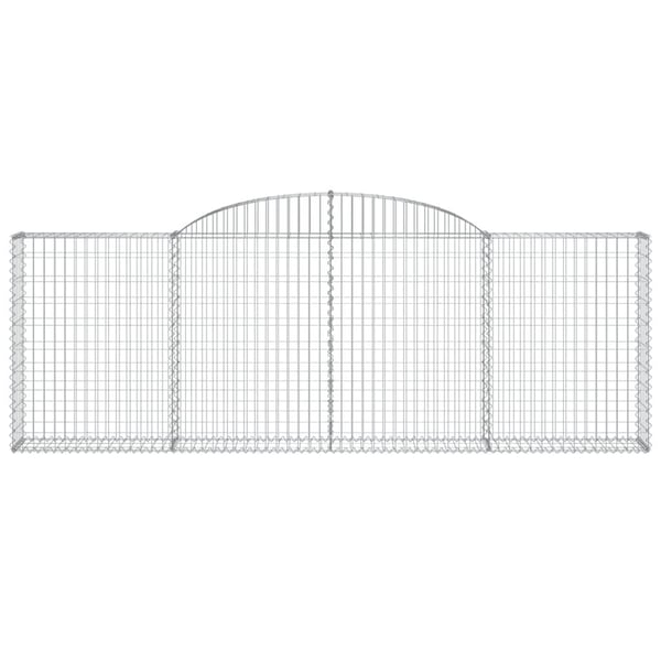 vidaXL Gabionkurver buede 2 stk 300x30x100/120 cm galvanisert jern