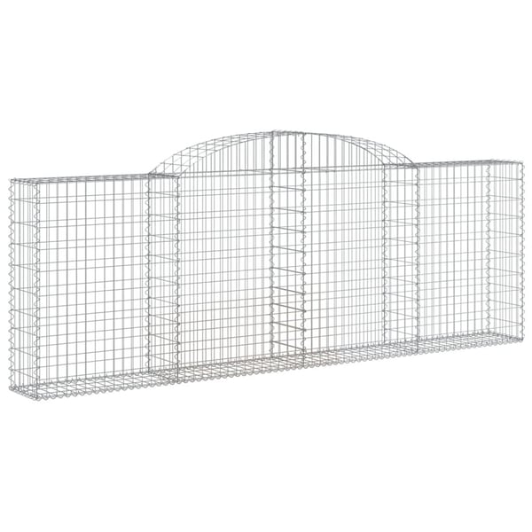 vidaXL Gabionkurver buede 4 stk 300x30x100/120 cm galvanisert jern