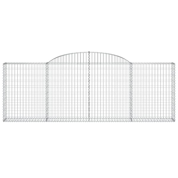 vidaXL Gabionkurver buede 13 stk 300x30x100/120 cm galvanisert jern