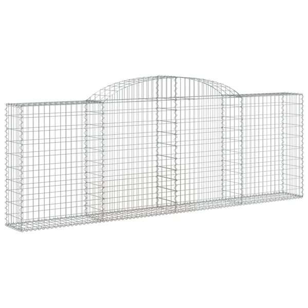 vidaXL Gabionkurver buede 17 stk 300x30x100/120 cm galvanisert jern