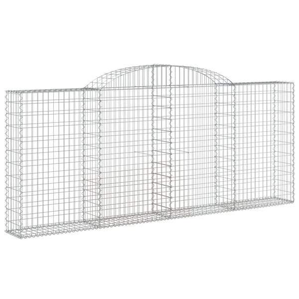 vidaXL Gabionkurver buede 4 stk 300x30x120/140 cm galvanisert jern