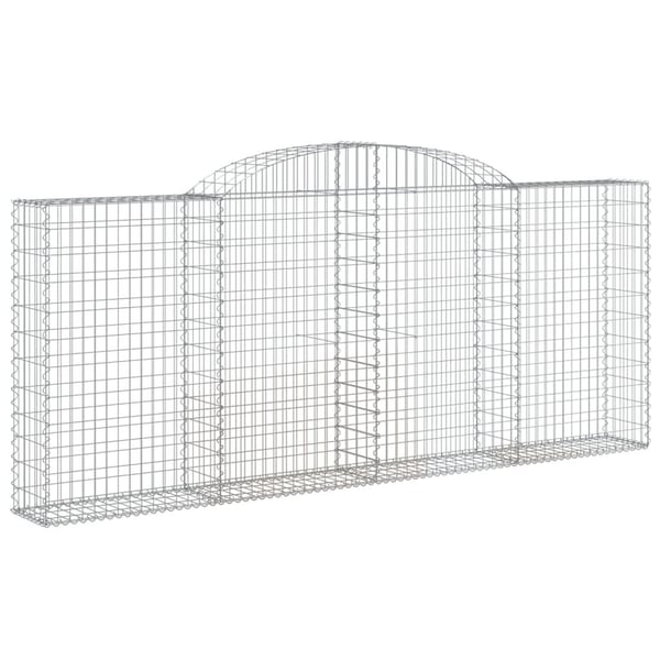 vidaXL Gabionkurver buede 7 stk 300x30x120/140 cm galvanisert jern