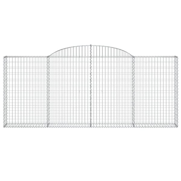 vidaXL Gabionkurver buede 15 stk 300x30x120/140 cm galvanisert jern