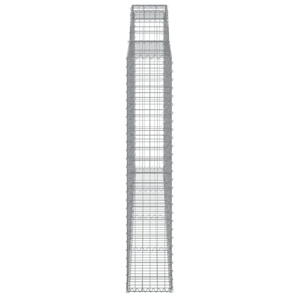 vidaXL Gabionkurver buede 4 stk 300x30x160/180 cm galvanisert jern